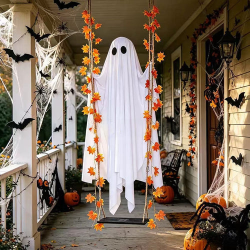 LED Illuminated Halloween Ghost Hanging Decoration